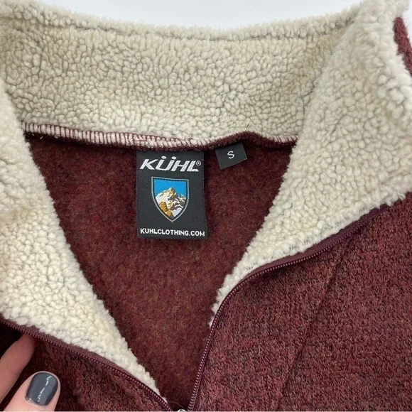 Kuhl Alfpaca pullover 1/4 jacket/sweatshirt Heathered Marled Rust Color Small - Picture 4 of 8
